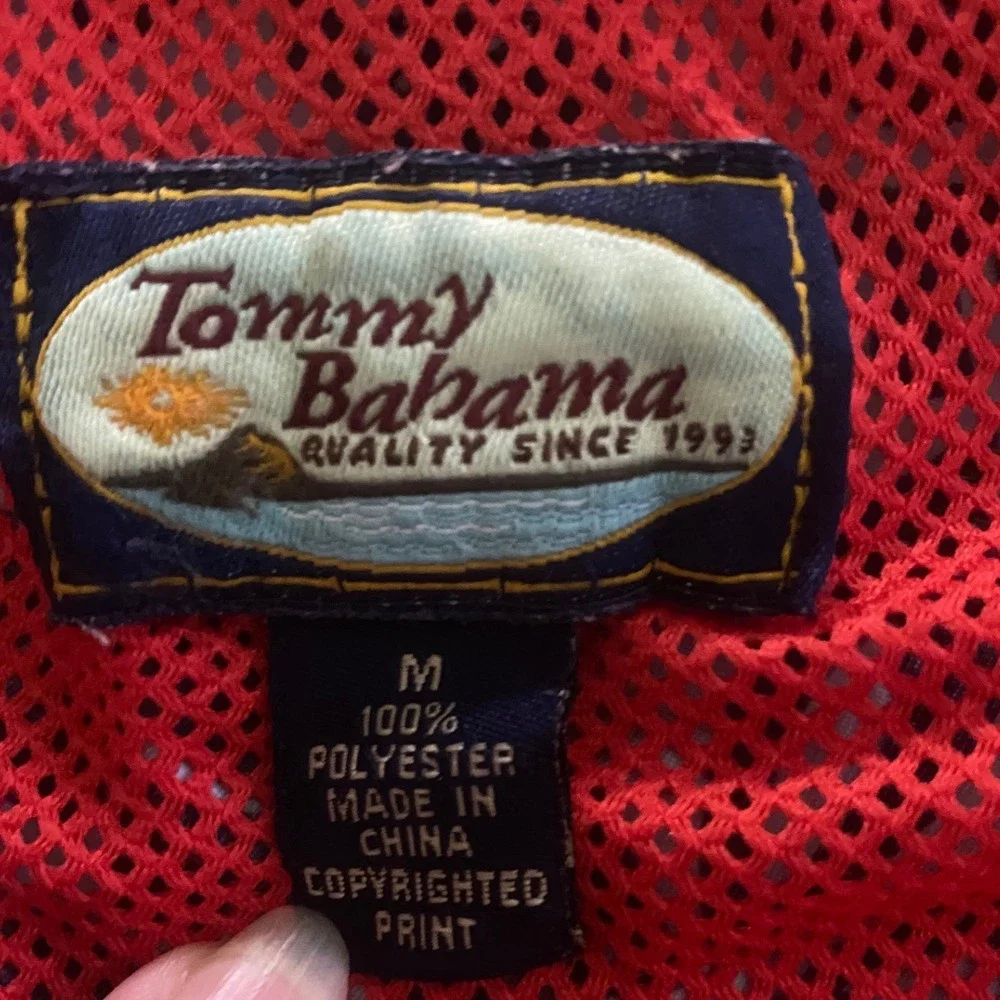 Tommy Bahama Mens Blue Floral Tropical Swim Trunks Size Medium Board Shorts